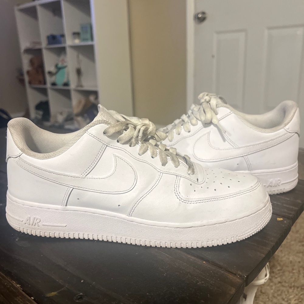 Nike Air Force Ones White Low Size 11.5 Mens Used Great Condition